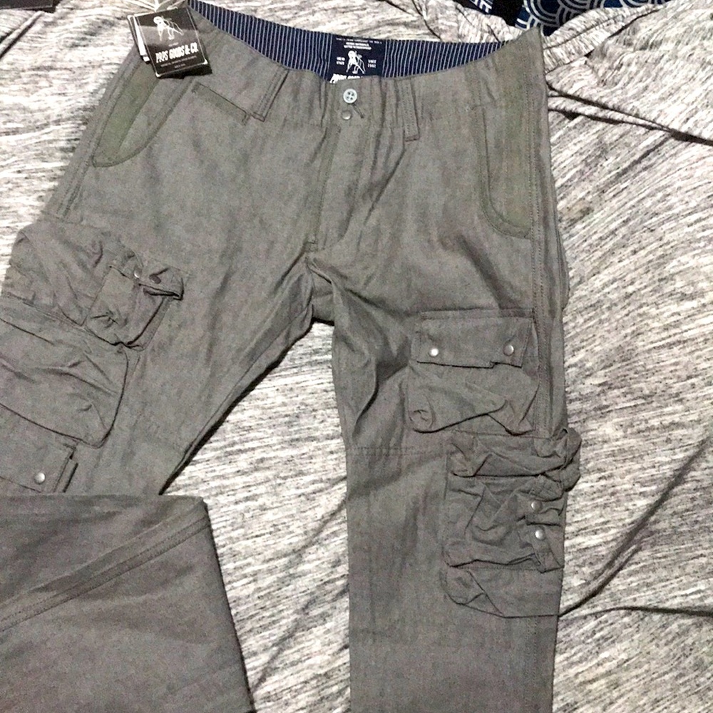 Men’s brand new PRPS Goods & Co. Gray cargo pant